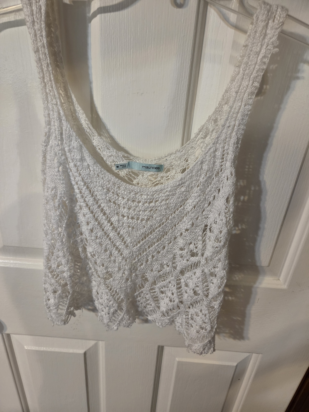 Maurices White Crochet Tank Top